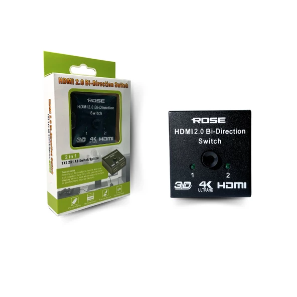 2 Port Çift Yönlü HDMI Switch Splitter Ekran Monitör Çoklayıcı Çoğaltıcı ürün görseli 1