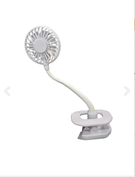 Portatif Işıklı Mini Klipsli Fan - Resim 4