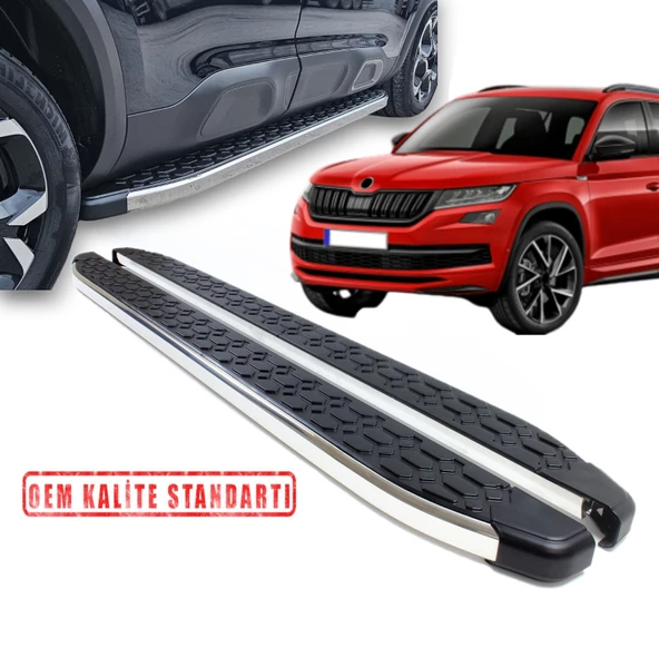 KODIAQ 2017 2018 2019 2020 2021 2022 2023 2024 ARACA ÖZEL BLACKLİNE YAN BASAMAK ürün görseli 1