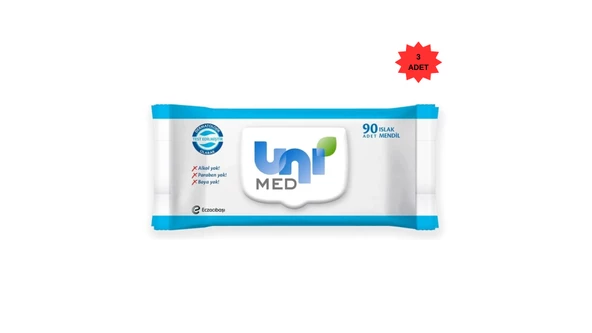 UNİMED ISLAK MENDİL 90'LI 3 LÜ PAKET ürün görseli 1