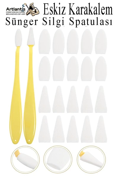 Sünger Silgi Spatulası 1 Paket Karakalem Eskiz Karıştırıcı Sünger Silici Spatula Eskiz Sileceği ürün görseli 1