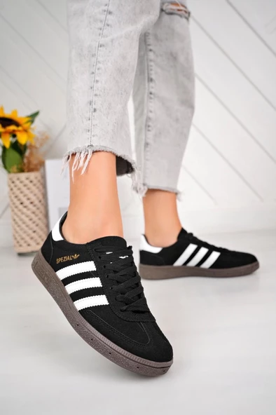 Adidas spezial  siyah beyaz bayan sneaker - Resim 3