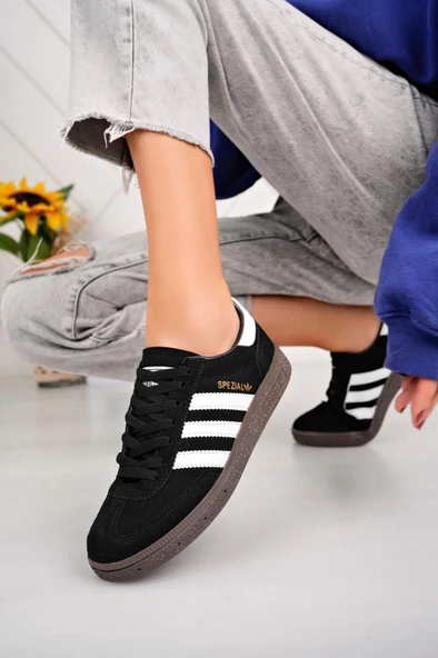 Adidas spezial  siyah beyaz bayan sneaker - Resim 2