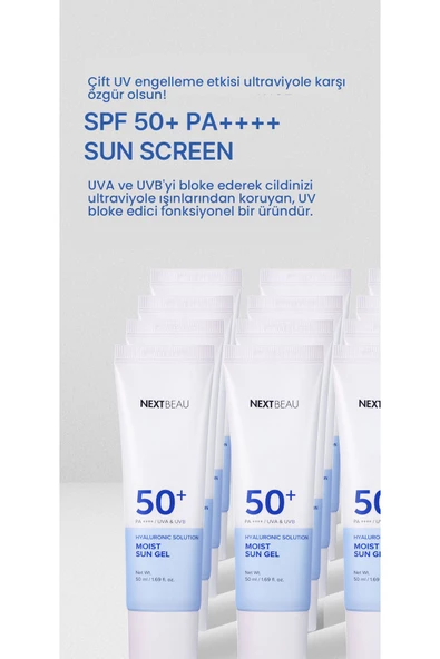 NEXTBEAU,Kore Kozmetik Ekstra Nemlendirici Iz Bırakmayan Hyaluronik Asitli Güneş Kremi Spf50 Pa ürün görseli 1