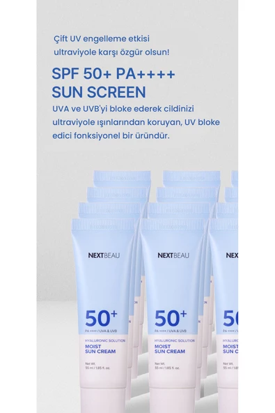 NEXTBEAU,Kore Kozmetik Yoğun Nemlendirici Su Bazlı Hyaluronik Asitli Güneş Kremi Spf 50 Pa ürün görseli 1