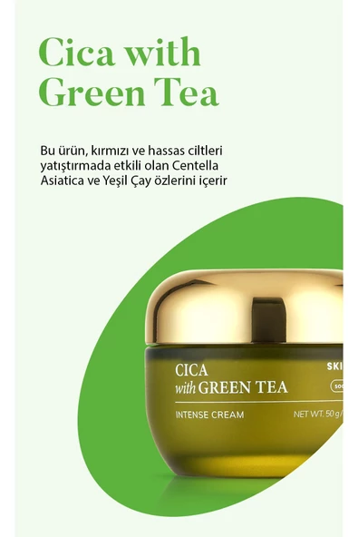 SKIN627,Kore Kozmetik Akneli Ciltler Için Cica Ve Yeşil Çay Içeren Krem ürün görseli 1