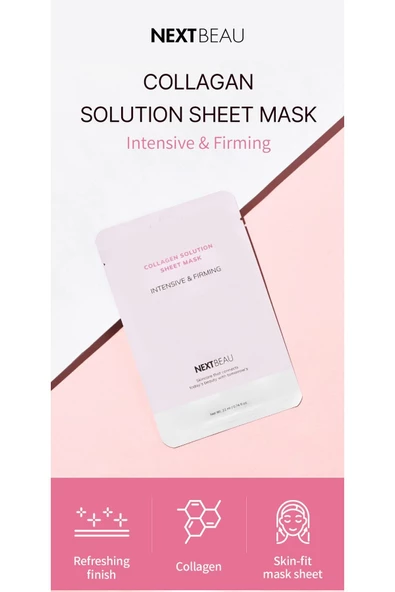 BISPACK,Nextbeau Saf Kolajen İçeren Nemlendirici Kırışıklık Karşıtı Sheet Mask ürün görseli 1