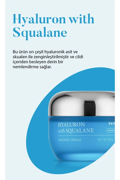 SKIN627,Yüksek Nemlendirici Hyaluron ve Squalane İçeren Intense Krem ürün görseli 1