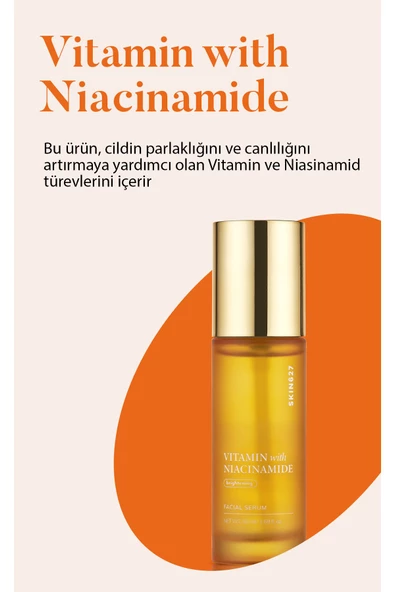 SKIN627,Kore Kozmetik Lekeli Ciltler Için Vitamin Ve Niacinamide Içeren Serum ürün görseli 1