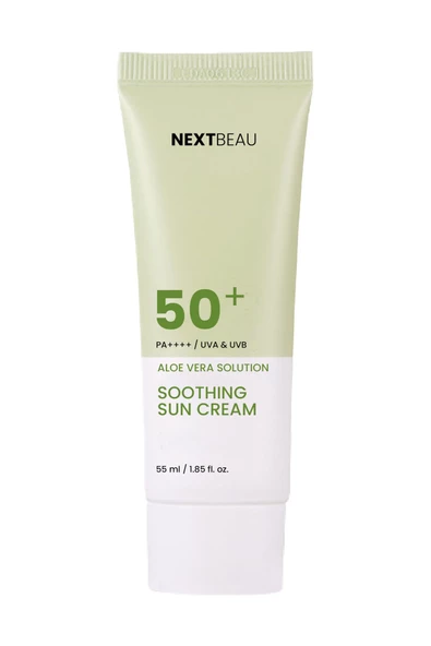 NEXTBEAU,Nextbeau Yatıştırıcı Nemlendirici Aloe Vera Soothing Güneş Kremi Spf50+ PA++++ ürün görseli 1