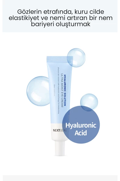 BISPACK,Nextbeau Aydınlatıcı Yoğun Nemlendirici Hyaluronic Solution Moist Göz Kremi ürün görseli 1