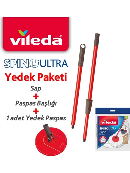 Vileda Spino Ultra Yedek Sap Başlık Yedek Paspas Paketi ürün görseli 1