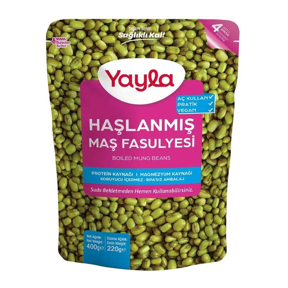 Yayla Haşlanmış Maş Fasulyesi 400 gr ürün görseli 1