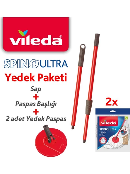 Vileda Spino Ultra Yedek Sap Başlık 2 Adet Yedek Paspas Paketi ürün görseli 1
