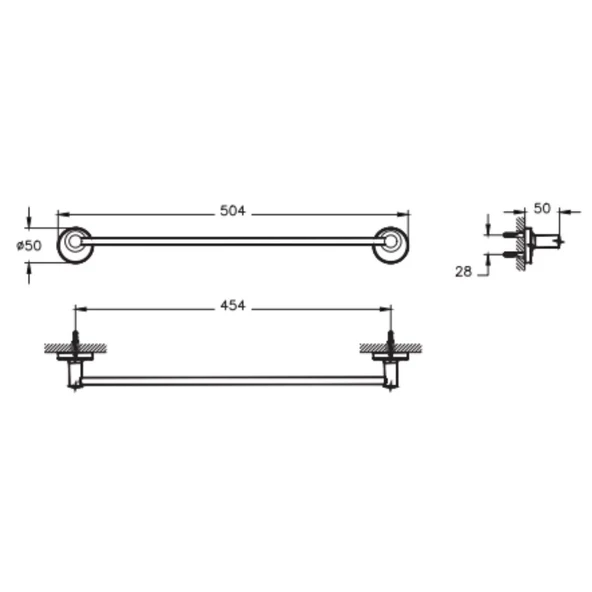 VitrA Base 300 A44109 Uzun Havluluk - Resim 3