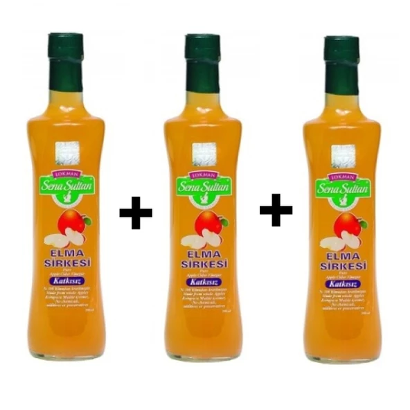 Katkısız Elma Sirkesi 500 G 3Ad, Lokman Sena Sultan ürün görseli 1