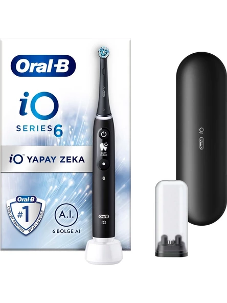 Oral-B iO 6 Şarjlı Diş Fırçası - Siyah ürün görseli 1