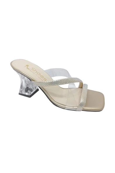 Shoes 103 Şeffaf  Uzun Topuklu Fashion Kadın Terlik ürün görseli 1