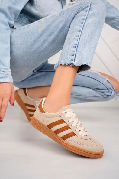 Adidas spezial bej kahve bayan sneaker - Resim 2