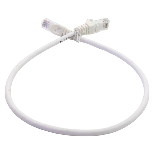 0,50 MT CAT6 UTP LSZH PATCH CORD WHITE - Resim 4