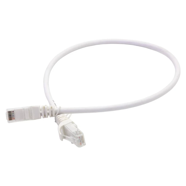 0,50 MT CAT6 UTP LSZH PATCH CORD WHITE - Resim 2
