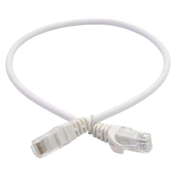 0,50 MT CAT6 UTP LSZH PATCH CORD WHITE - Resim 3