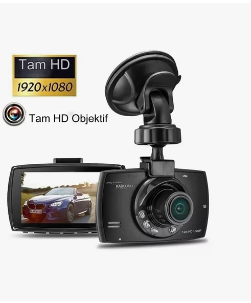 Geniş Açı, Gece Görüş, Döngü Kayıt ile 1080P FHD Araba DVR Pano Kamera Video Kaydedici ürün görseli 1