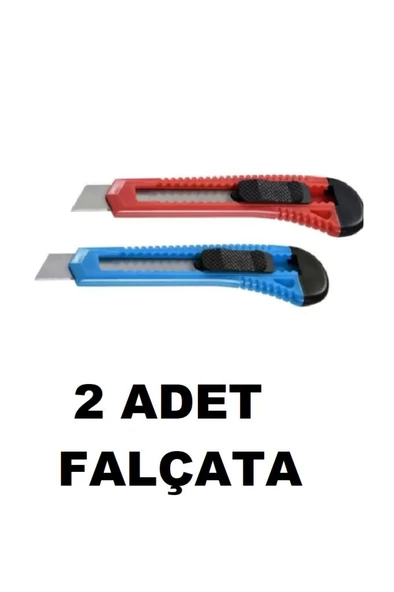 Renkli Duvarlar 2 ADET Plastik Gövde Profesyonel Falçata Bıçak - Maket Bıçağı Tüm Alanlara Uygun Pratik Falçata ürün görseli 1
