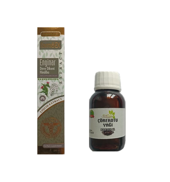 Myfarmaex Enginar deve dikeni sıvı ekstresi 250 ml + çörek otu yağı 50ml ürün görseli 1
