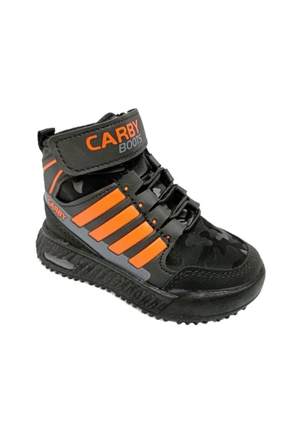 Carby 2021-B Bebe Sneakers Bot Siyah Oranj Füme ürün görseli 1