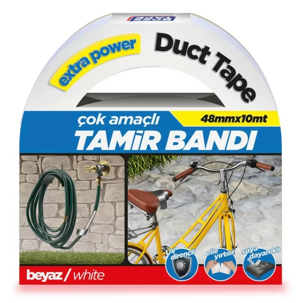 Çok Amaçlı Suya Dayanıklı Tamir Bandı 48mmx10m Beyaz ürün görseli 1