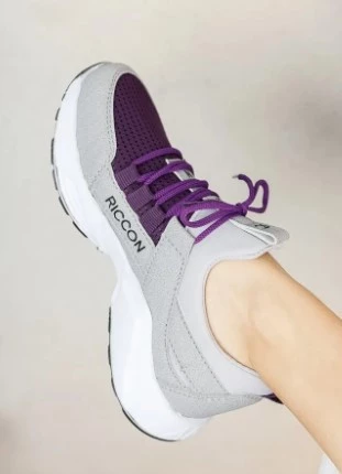 Riccon Kadın Buz Mor Sneaker 0012072 - Resim 2