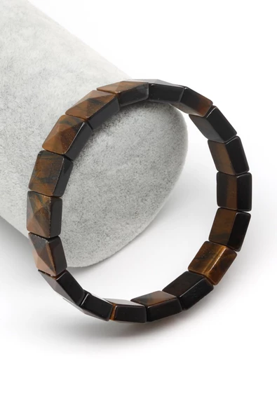 Kaplan Gözü Doğal Taş Bileklik 11 x 11 mm Özel Kesim ürün görseli 1