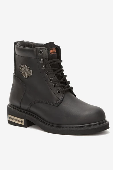 Harley Davidson Gibson Hakiki Deri Bot 35-40 Black Yağlı Deri ürün görseli 1