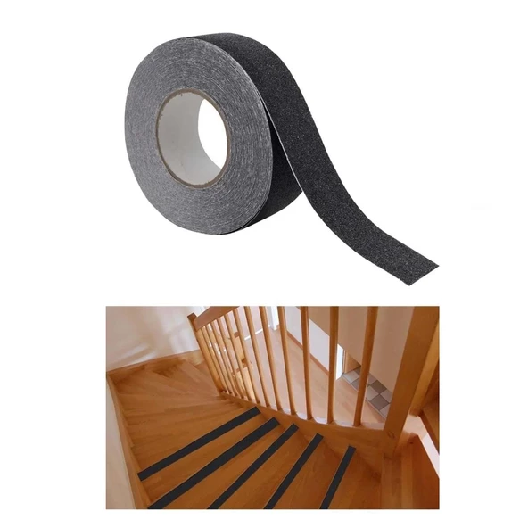 Merdiven Zemin Kaydırmaz Bant 50 mm x 25 mt Siyah ürün görseli 1