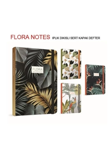 Gıpta Flora Notes A5 120 Yaprak Çizgili İplik Dikişli Sert Kapaklı Defter ürün görseli 1