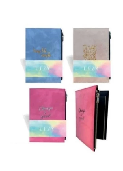 Liz Vel7128 Velur Desen Yandan Cepli Defter 13X21 112 Yp ürün görseli 1