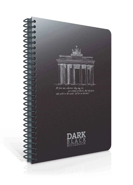Gıpta Dark 12x17cm 50 Yaprak Siyah Spiralli Defter ürün görseli 1