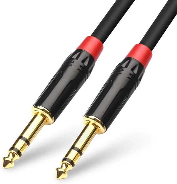6.3 mm Trs Stereo Erkek-Erkek Kablo 3 metre ürün görseli 1
