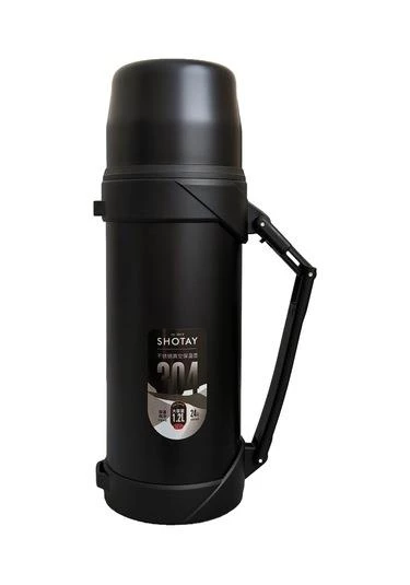 Shotay Çelik Termos 1200Ml Siyah - Resim 2