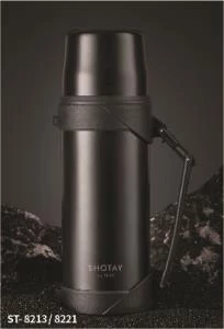 Shotay Çelik Termos 1200Ml Siyah - Resim 5