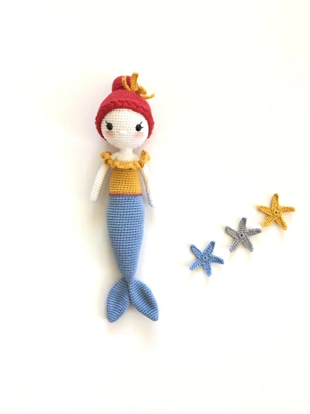 Milda Deniz Kızı Amigurumi Organik Oyuncak ürün görseli 1