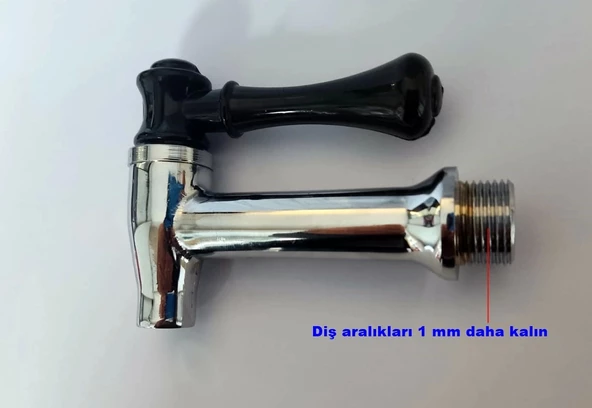 ENDER Kalın Dişli T Kahveci Kazan Semaver Musluğu (Dıştan Dişli) ürün görseli 1