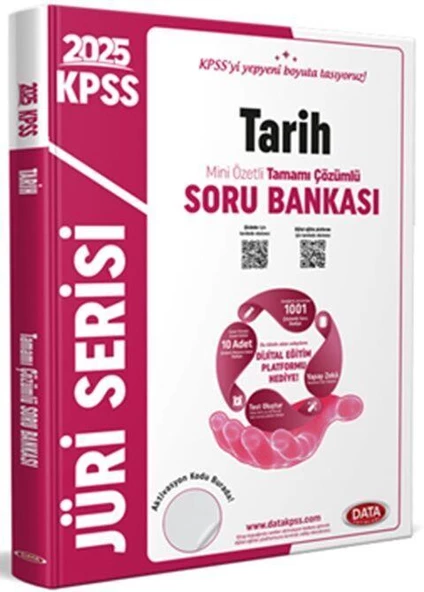 2025 KPSS Tarih Jüri Serisi Mini Özetli Tamamı Çözümlü Soru Bankası Data Yayınları ürün görseli 1