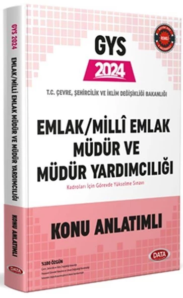 2024 GYS Çevre Şehircilik ve İklim Değişikliği Emlak ve Milli Emlak Müdür Yardımcılığı Konu Anlatımlı Data Yayınları ürün görseli 1
