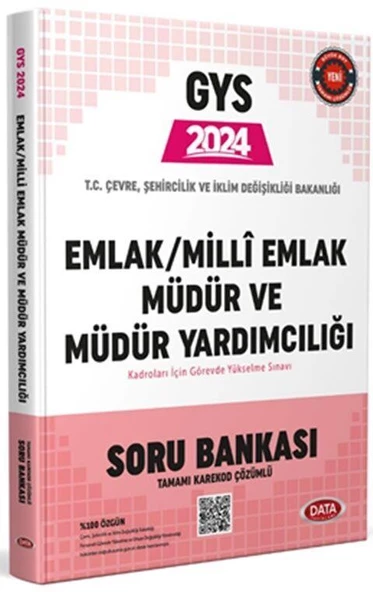 2024 GYS Çevre Şehircilik ve İklim Değişikliği Emlak ve Milli Emlak Müdür Yardımcılığı Soru Bankası Data Yayınları ürün görseli 1