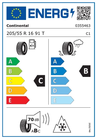 Continental 205/55r16 91T  WinterContact TS 870 P 2025 Üretim Kış Lastiği ürün görseli 1