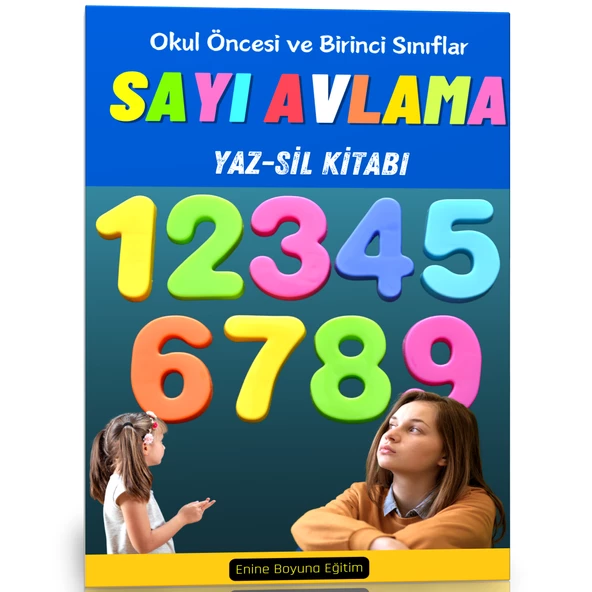 Okul Öncesi ve Birinci Sınıflar Sayı Avlama Kitabı  Yaz Sil ürün görseli 1