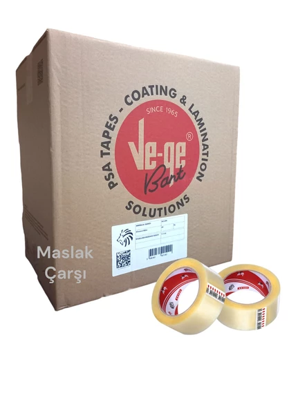 Ve-Ge Aslan Şeffaf Koli Bandı 45 mm x 100 m Güçlü Yapışkanlı Ambalaj Bandı (48 Adet) ürün görseli 1