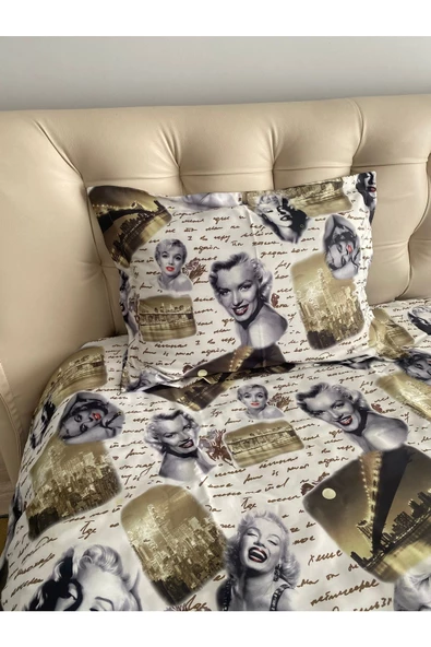 Marilyn Monroe tek kişilik yatak örtüsü - Resim 3